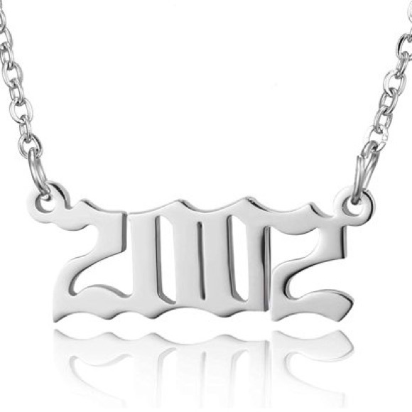 Silver Birth Year Necklace - Picture 1 of 2